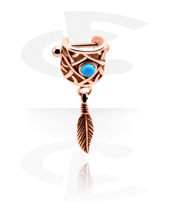 Helix / Tragus, Helix piercing, Kirurški čelik pozlaćen ružičastim zlatom 316L