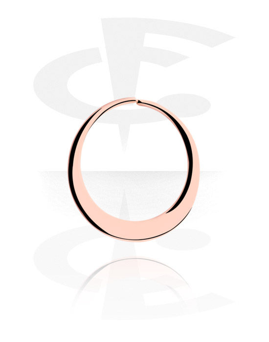 Balls, Pins & More, Creole for tunnels (surgical steel, rose gold, shiny finish), Rose Gold Plated Surgical Steel 316L