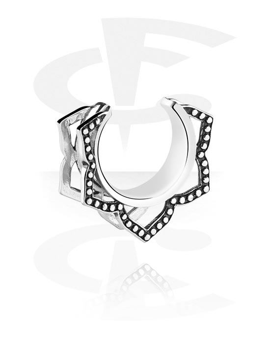 Tunneler & plugger, Half tunnel (surgical steel, silver, shiny finish), Surgical Steel 316L