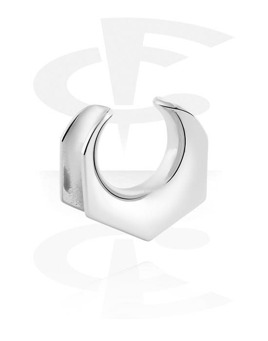 Tunnels & Plugs, Half tunnel (surgical steel, silver, shiny finish), Acier chirurgical 316L