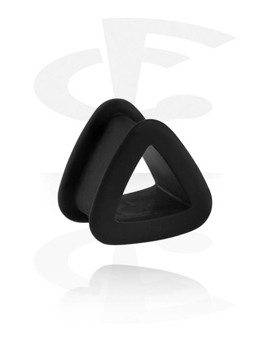 Tunnels & Plugs, Triangle-shaped double flared tunnel (silicone, various colours), Silicone