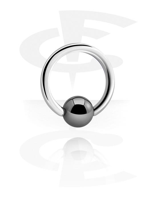 Piercingringen, Ball closure ring (titanium, shiny finish), Titanium