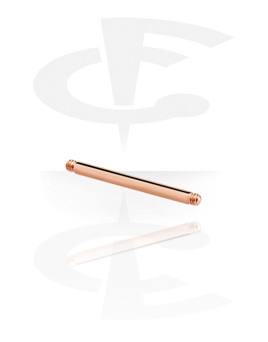 Kuler og staver ++, Barbell Pin, Rosegold Plated Surgical Steel 316L