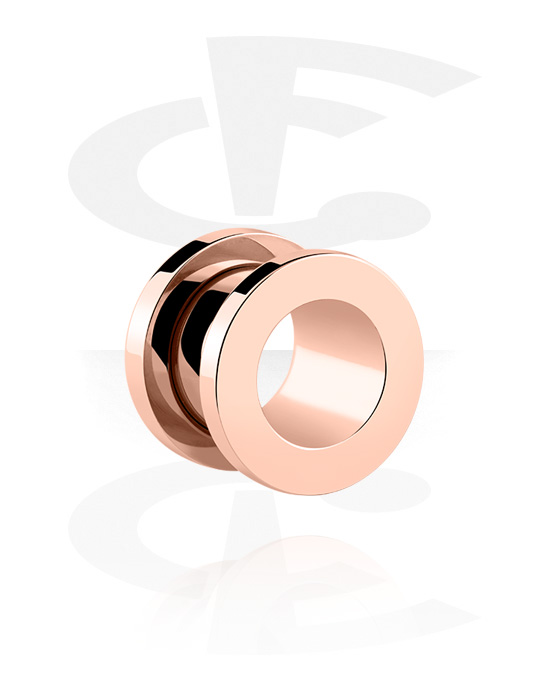 Tunnels & Plugs, Screw-on tunnel (surgical steel, rose gold), Acier chirurgical 316L plaqué or rose