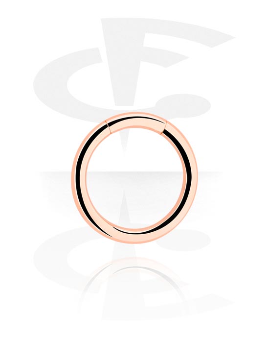 Piercingringer, Multi-purpose clicker (surgical steel, rose gold, shiny finish), Rosegold Plated Surgical Steel 316L