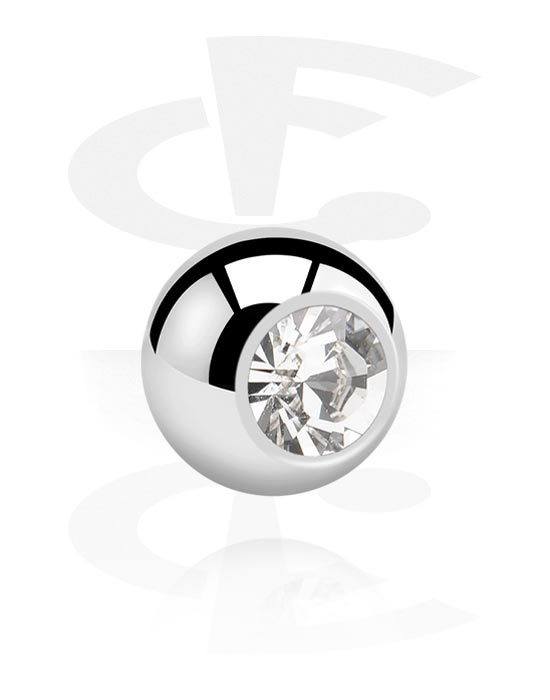 Kuler og staver ++, Ball med crystal stone, Titanium