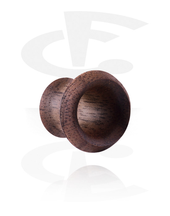 Tunnels & Plugs, Double flared tunnel (wood) avec big front flare, Bois
