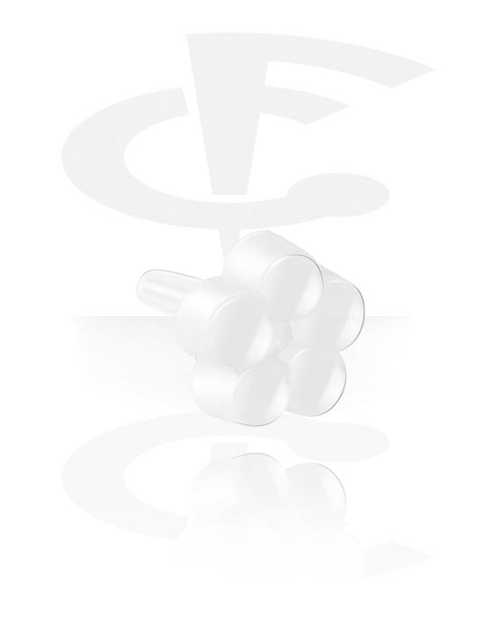 Balls, Pins & More, Attachment for Bioflex Push-Fit Pins with flower design, Bioplast