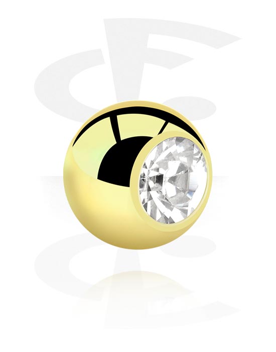 Kuler og staver ++, Ball med crystal stone, Zircon Steel